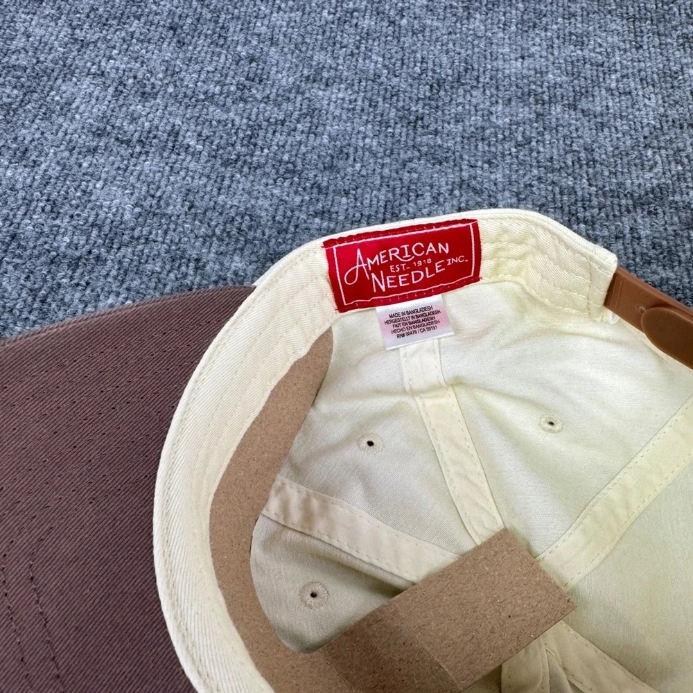 Paris City Hat American‎ Needle Cream Brown Two Tone Arch Logo Snapback Cap